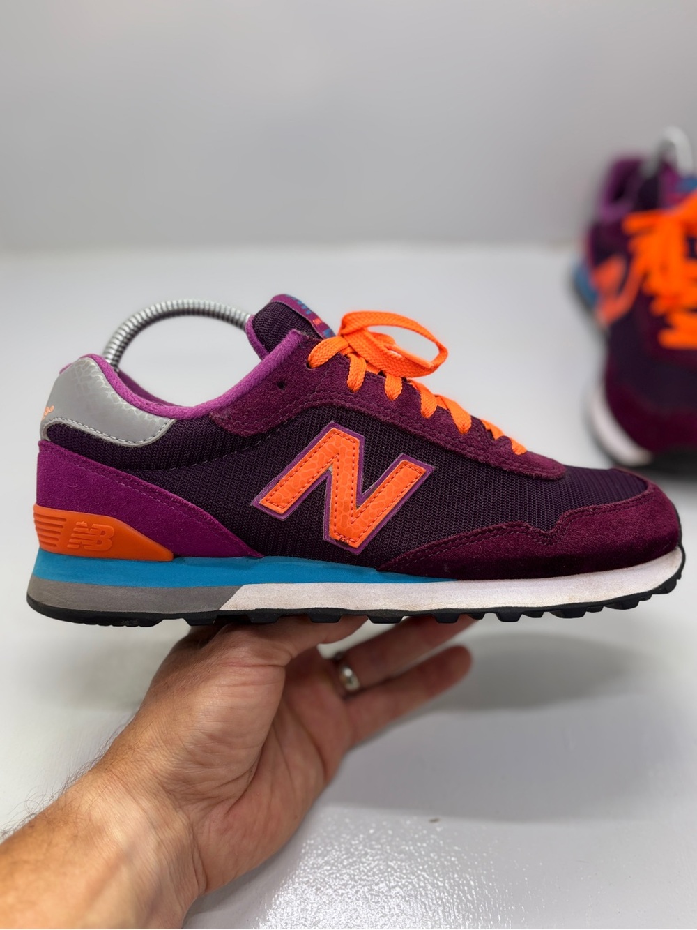 New Balance 515 Purple Orange Sneakers Women's Size 8.5 Retro Casual Running Sho - Picture 5 of 14